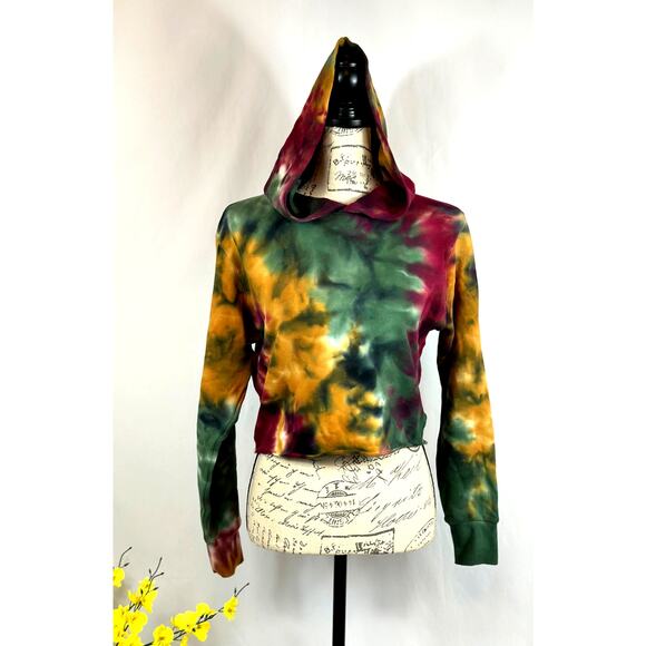 525 America Revolve Dip Dye French Terry Hoodie Amber Multi S - Picture 3 of 5